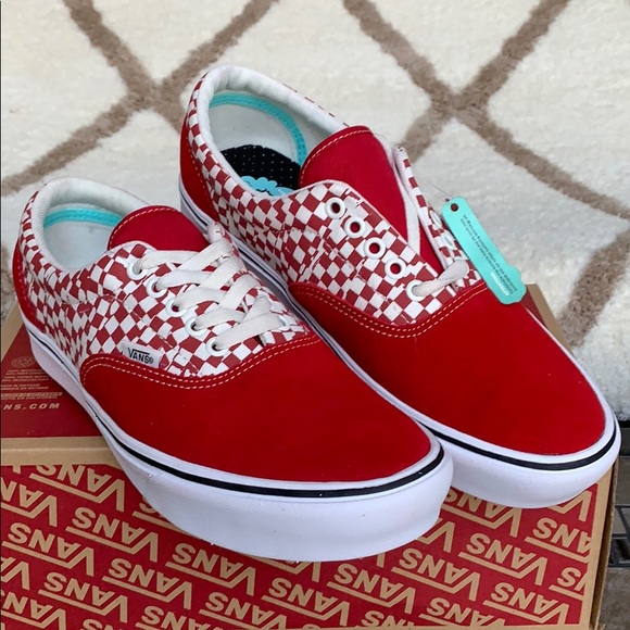 VANS COMFYCUSH ERA TEAR CHECKERBOARD Red/Trwht Men - Picture 4 of 16